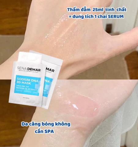 Mặt Nạ Cấp Ẩm Sena Demar Sodium DNA B5 - Cung Cấp Độ Ẩm Sâu và Tái Tạo Da, Phù Hợp Cho Da Khô, Hỗ Trợ Làm Dịu Da Sau Xâm Lấn