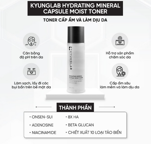 Toner Cấp Ẩm KyungLab - Hydrating Mineral Capsule Moist, Giúp Làm Dịu Da, Dưỡng Ẩm, Cho Da Khỏe Mạnh, 150ml