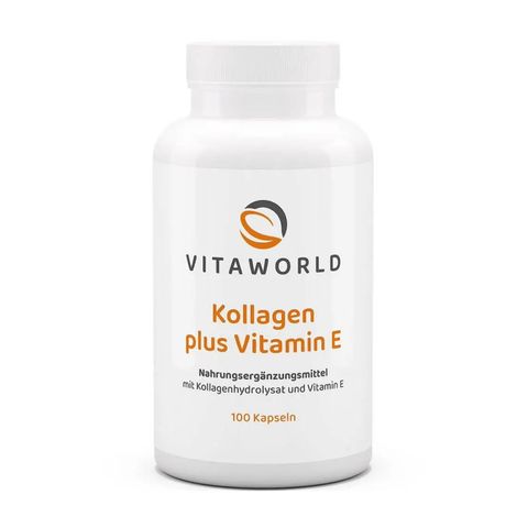 Viên uống Kollagen Plus Vitamin E Vitaworld - Hỗ trợ làm đẹp da, trẻ hóa hiệu quả, duy trì độ đàn hồi và ẩm cho da, 100 viên