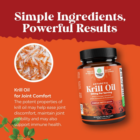 Dầu Nhuyễn Thể Nam Cực Antarctic Krill Oil 500mg Nature's Craft - Hỗ Trợ Omega-3, Tim Mạch, Khớp Khỏe - Viên Nang Mềm Dễ Uống