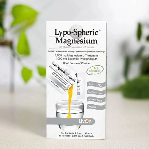 Gói Uống LivOn Lypo-Spheric Magnesium 30 Gói - Bổ Sung Magie Hỗ Trợ Hệ Thần Kinh, Xương Khớp và Tim Mạch Khỏe Mạnh