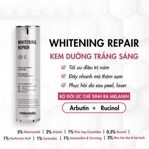 Kem Dưỡng Trắng Da 3 in 1 Celestetic Whitening Repair - Chống Lão Hóa, Làm Sáng Rạng Rỡ Da - Sản Phẩm Nhập Khẩu Bỉ