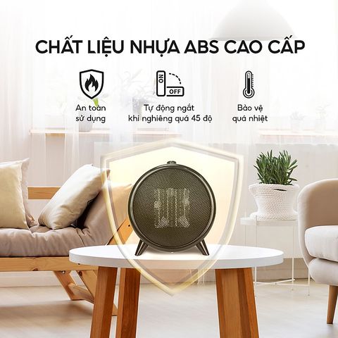 Máy Sưởi Gốm Mini Để Bàn Lebenlang LBL0275 Đức 1500W - Tiện Lợi, Đa Mức Nhiệt và Tiết Kiệm Điện Cho Không Gian Nhỏ