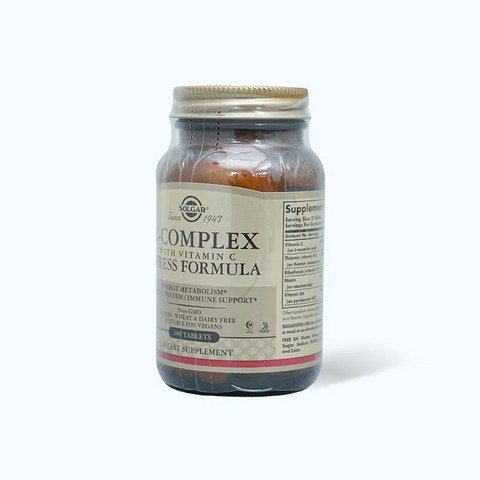 Viên uống Solgar B-Complex with Vitamin C - Hỗ trợ sức khỏe, năng lượng, 100 viên tổng hợp vitamin B và C, tăng cường sức đề kháng