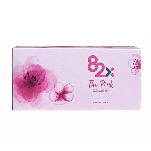 Nước Uống Collagen 82X The Pink Nhật Bản - Hỗ Trợ Làm Đẹp Da, Giảm Lão Hóa 100ml (Hộp 10 Chai)