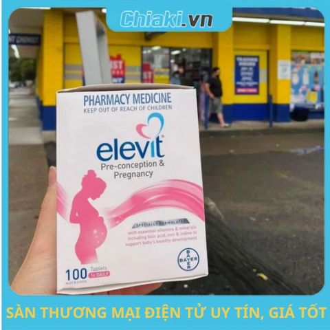 Vitamin Bà Bầu Elevit Úc - Hộp 100 Viên, Bổ Sung Dinh Dưỡng Cho Mẹ Mang Thai và Thai Nhi, Vitamin Thiết Yếu Từ Thương Hiệu Bayer