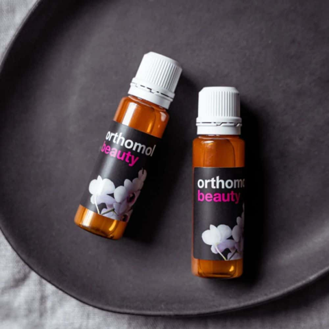Nước Uống Làm Đẹp Da Orthomol Beauty - Chứa Collagen, Axit Hyaluronic, Coenzyme Q10 và Chiết Xuất Oliu, Hỗ Trợ Cải Thiện Da, Tóc, Móng Sáng Khỏe