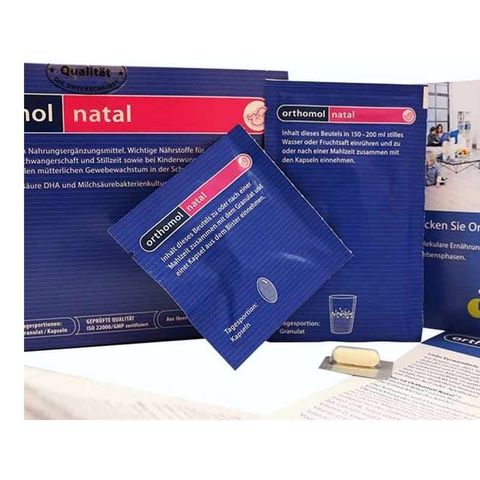 Vitamin Cho Bà Bầu Orthomol Natal Đức - Hỗ Trợ Tiêu Hóa, Bổ Sung DHA, Axit Folic, 25 Vitamin & Khoáng Chất Thiết Yếu - Hộp 30 Liều