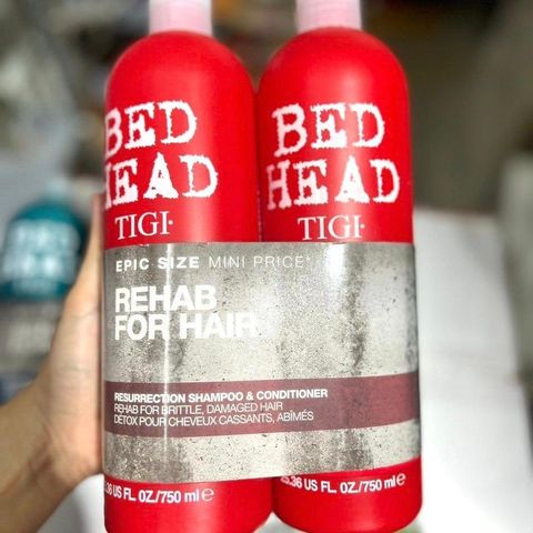 Combo Dầu Gội Xả Tigi Bed Head 750ml cho Nữ - Chăm Sóc Tóc Khỏe Mạnh và Bóng Mượt - Dầu Argan và Vitamin E