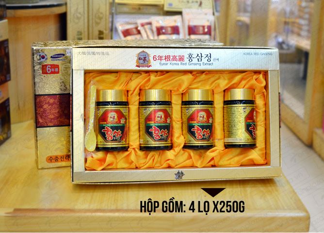 Cao Hồng Sâm 6 Năm Tuổi Cô Đặc Kang Hwa Hộp 4 Lọ - Giải Pháp Bổ Dưỡng Sức Khỏe Từ Hàn Quốc, Tăng Cường Đề Kháng