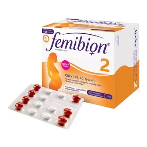 Vitamin Tổng Hợp Cho Bà Bầu Femibion Số 2 - Hộp 8 Tuần 112 Viên - Hỗ Trợ Phát Triển Thai Nhi Khỏe Mạnh