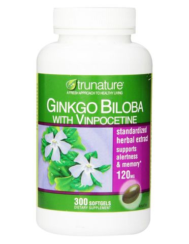 (Fullbox) Viên Uống Bổ Não Trunature Ginkgo Biloba 120mg - Hỗ Trợ bổ sung Trí Nhớ và Tập Trung, Hộp 340 Viên Nhập Khẩu Mỹ