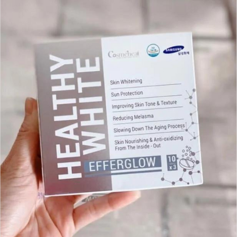 Viên sủi trắng da Cosmeheal Healthy White Efferglow Hàn Quốc - Hỗ trợ làm sáng da và tăng cường sức khỏe, hộp 30 viên
