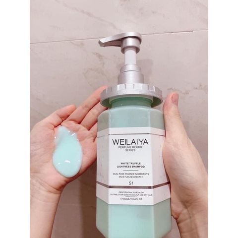 Dầu Gội Phục Hồi Đa Tầng Nấm Truffle Weilaiya 450ml - Chăm Sóc Tóc Hư Tổn, Bồng Bềnh, Sang Trọng, Hương Nước Hoa YSL Black Optimum