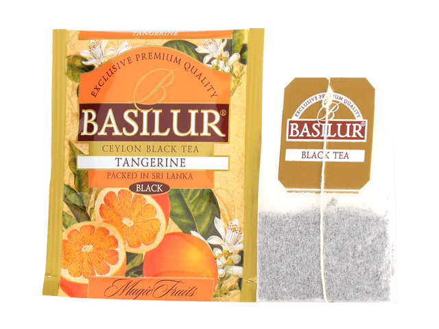 Trà Đen Ceylon Basilur Vị Cam Quýt - Trà Túi Lọc Cao Cấp, Hương Vị Tươi Mát Từ Trái Cây Tự Nhiên, Hộp Thiếc Sang Trọng