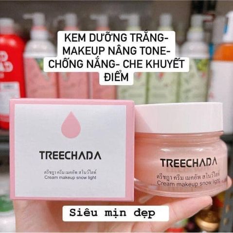 Kem Trang Điểm Dưỡng Da Trắng Mịn Treechada Thái Lan - Kem Đa Năng 3 Trong 1, Dưỡng Ẩm & Chống Nắng Cho Phái Đẹp