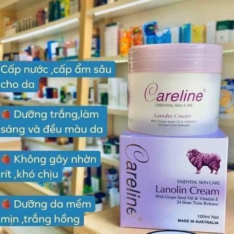 Kem Dưỡng Da Nhau Thai Cừu Careline Úc - Chống Nhăn, Trắng Sáng, 100ml, Dưỡng Ẩm, Phục Hồi Da Mịn Màng, Chăm Sóc Da Hằng Ngày