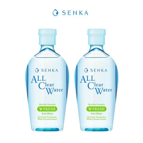 Bộ 2 Nước Tẩy Trang Micellar Senka A.L.L Clear Water Fresh 230ml - Dạng Lỏng Làm Sạch Da Dầu, Giảm Mụn, Nhật Bản