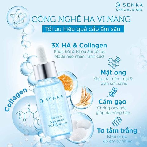 Serum dưỡng ẩm Senka Deep Moist 3X HA Serum 30ML