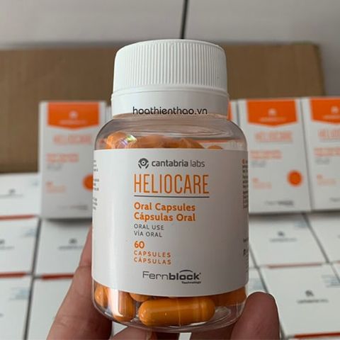Viên uống Heliocare Oral Chống Nắng Bảo Vệ Da - Công Nghệ Dương Xỉ, 60 Viên, Giúp Ngăn Ngừa Tia UV và Lão Hóa Da