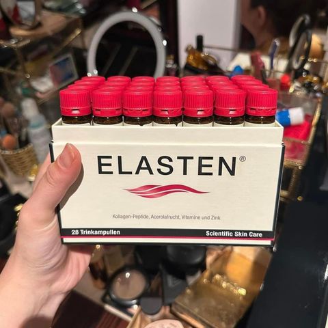 Collagen Elasten Đức Dạng Nước 28 Ống X 25ml - Giải Pháp Trẻ Hóa Da, Giúp Làm Sáng Da và Tăng Cường Độ Đàn Hồi, Hương Vị Cherry Thơm Ngon
