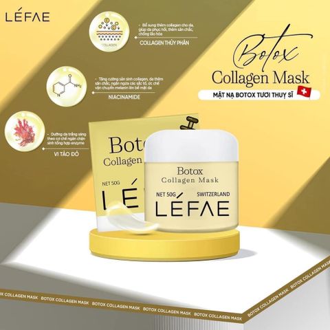 Mặt Nạ Collagen Tươi LÉFAE Thụy Sĩ - Dưỡng Trắng Da, Mờ Thâm, Căng Bóng, Chống Lão Hóa 50g