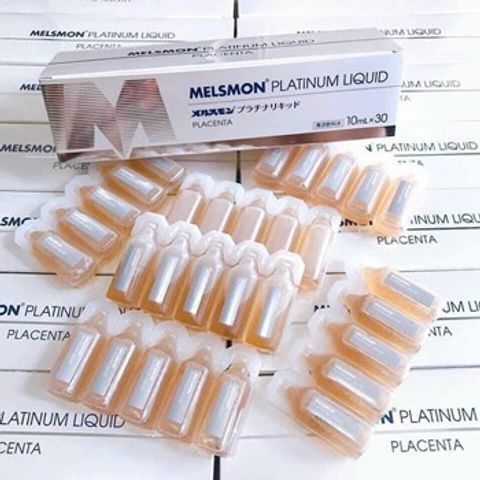 Nhau thai ngựa Melsmon Platinum Liquid Placenta 30 ống của Nhật Bản