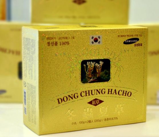 Viên Đông Trùng Hạ Thảo Samsung Dong Chung Hacho Red Gold 100g - Tăng cường sức khỏe, bổ phổi, giải độc gan (2 Lọ)