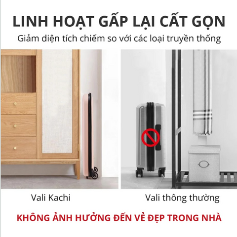 Vali du lịch xếp gọn tiết kiệm không gian Kachi