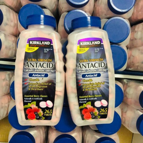 Kẹo chống đầy hơi Kirkland Ultra Strength Antacid 1000mg 265 viên