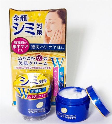 Kem Dưỡng Sáng Da Meishoku Whitening Essence Cream 55g - Giúp Làm Mờ Vết Thâm, Đốm Nâu, Tàn Nhang - Dưỡng Ẩm, Làm Mịn Da, Từ Nhật Bản