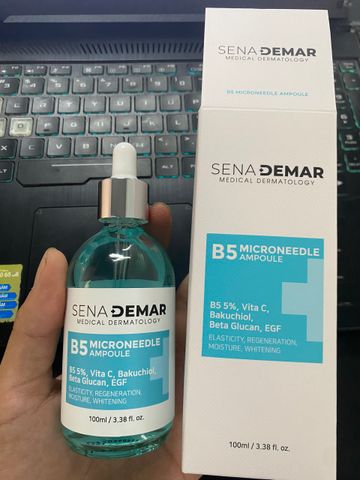 Serum Sena Demar B5 Microneedle Ampoule - Siêu phẩm phục hồi và tái tạo da 100ml từ Hàn Quốc, cấp ẩm, cải thiện nếp nhăn, làm sáng da