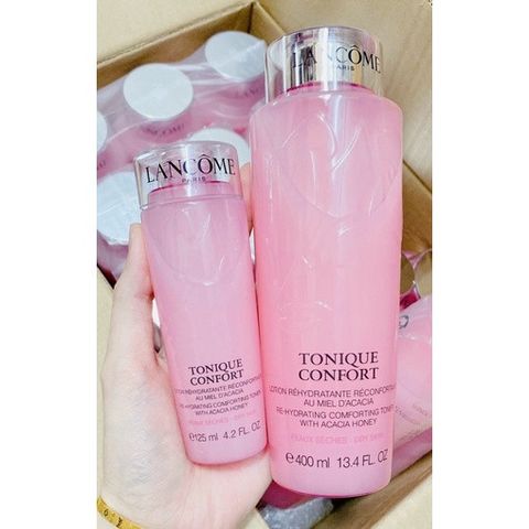 Nước Hoa Hồng Lancôme Tonique Confort - Toner Dưỡng Da Chăm Sóc Sáng Mịn 125ml & 400ml - Xuất Xứ Pháp