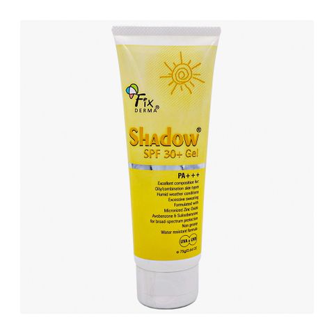 Kem Chống Nắng Fixderma Shadow SPF 30+ Gel - Bảo Vệ Da Nhạy Cảm, Không Nhờn, Dưỡng Ẩm, Phù Hợp Mọi Loại Da