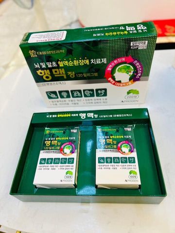 Viên uống bổ não Hengmec Hàn Quốc - Tăng cường trí nhớ và tuần hoàn não, bảo vệ sức khỏe thần kinh, hỗ trợ giảm stress, hộp 200 viên