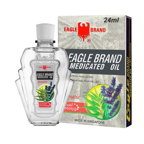 Dầu Gió Trắng Mỹ Eagle Brand Medicated Oil 24ml - Tinh Dầu Bạch Đàn & Oải Hương Giảm Đau Đầu, Giữ Ấm Cơ Thể, Hỗ Trợ Sức Khỏe