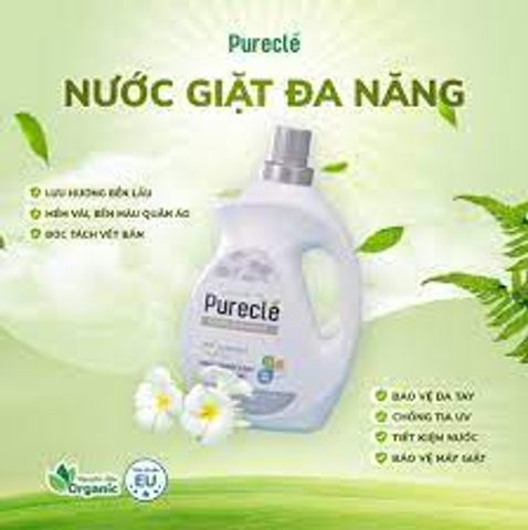 Nước Giặt Xả Organic Pureclé 3L8 - Hương Bạch Dương, Kháng Khuẩn, Tiết Kiệm Nước, An Toàn Cho Gia Đình