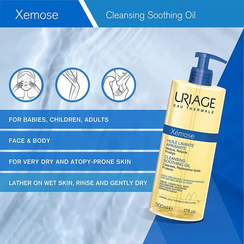 Dầu Tắm Uriage Xemose Cleansing Oil 200mL - Sản Phẩm Chăm Sóc Da Khô, Dưỡng Ẩm, Giảm Ngứa, Nhập Khẩu Từ Pháp