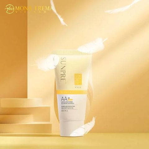 Kem Chống Nắng Không Màu Mona Frema SUNPRE Aqua Light Facial Gel SPF 50+ - Bảo Vệ Da Tự Nhiên, Dạng Lỏng, 60ml
