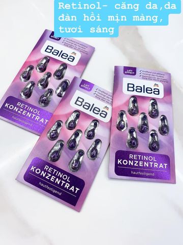 Serum Viên Nang Balea Retinol Konzentrat - Giảm Nếp Nhăn, Căng Da, Hồi Phục Da - 7 Viên Xuất Xứ Đức