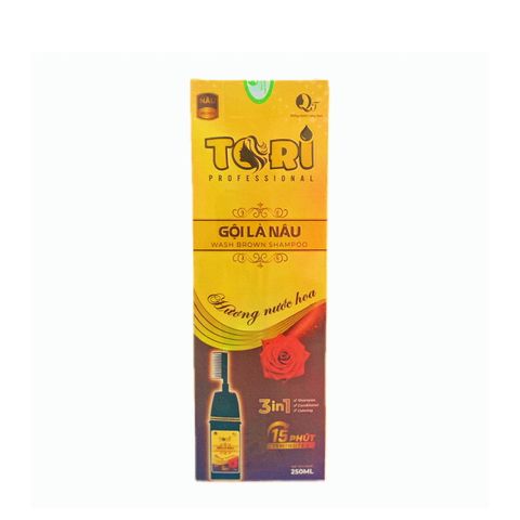 Dầu Gội Phủ Bạc TORI Hương Nước Hoa 250ml - Chai Lược Nhuộm Tóc Đen Nâu Thật Tự Nhiên, Dễ Dàng Sử Dụng