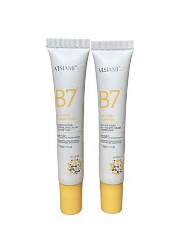 Combo Dầu Gội và Xả B7 Black Visiami 30ml - Phục Hồi Tóc Khỏe Mạnh với Biotin và Bưởi Đỏ Organic
