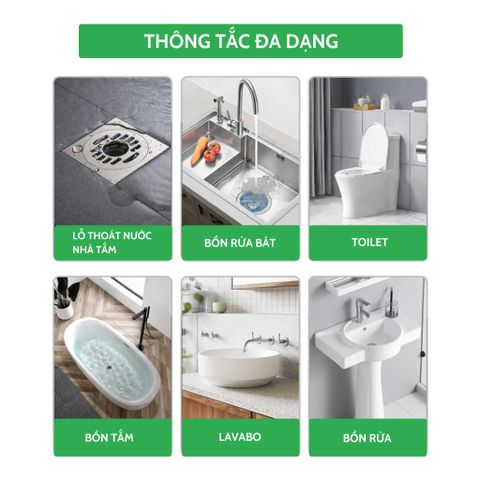 Bột Thông Cống Sinh Học AMB - Khử Mùi Hiệu Quả, Làm Sạch Đường Ống, Diệt Khuẩn, Thân Thiện Với Môi Trường, Dành Cho Nhà Bếp và Toilet