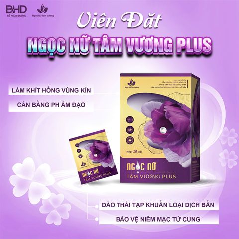 Viên đặt phụ khoa Ngọc Nữ Tâm Vương Plus (Mẫu Mới Hộp 10 Viên)