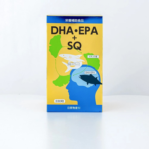 Viên Uống Dầu Cá DHA.EPA + SQ 330 Viên - Bổ Sung Omega-3 Hỗ Trợ Bổ Mắt, Bổ Não, Bổ Tim Từ Nichiei Bussan Nhật Bản