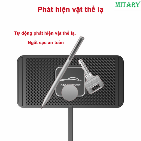 Đế Sạc Nhanh Không Dây 15W Chống Trượt Trên Ô Tô - Sạc Nhanh Iphone, Samsung, LG V30, Dễ Dàng Sử Dụng