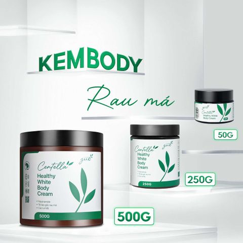 Kem Dưỡng Trắng Body Rau Má GUO – Centella Healthy White Body Cream 50g/250g/500g, Dưỡng Ẩm, Làm Sáng Da, Chống Nắng Nhẹ