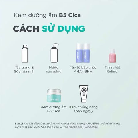 Kem Dưỡng Ẩm Candid B5 Cica 50ml - Phục Hồi Da Nhạy Cảm, Cung Cấp Độ Ẩm Tối Đa, Làm Dịu Da Mụn, Xuất Xứ Hàn Quốc