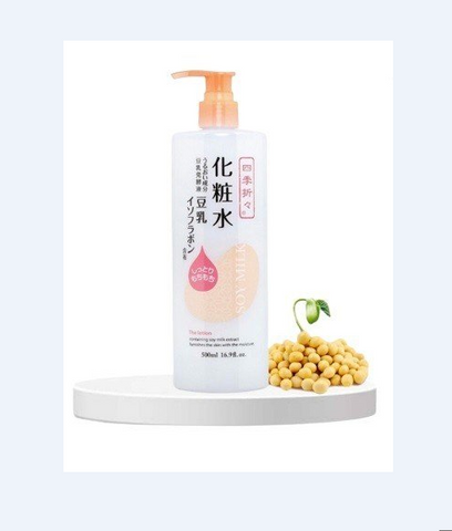 Nước Hoa Hồng Dưỡng Ẩm Kumano Soy Milk Lotion 500ml - Chiết Xuất Đậu Nành Nhật Bản, Cấp Ẩm Sâu, Dành Cho Mọi Loại Da