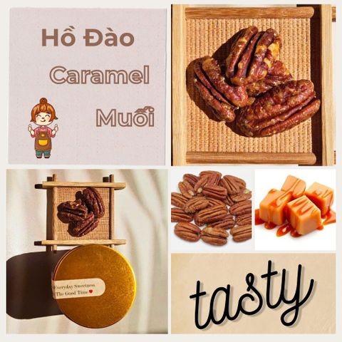 Hồ Đào vị Caramel ngọt bùi giòn tan vị ngon - món ăn vặt công sở